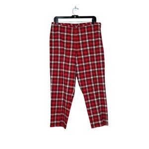 Mixit red plaid cropped ants size 12